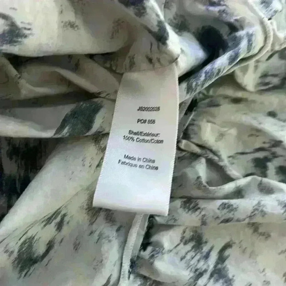 Jason Wu Magnolia Blue Blurred Tie Shoulder Blouse | Size 6 - Picture 11 of 12